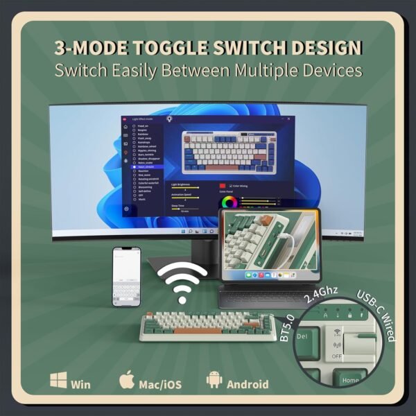 71aTZTneyoL._AC_SL1500_ K75 PRO RGB Wireless Mechanical Keyboard Review Best 75% Gaming Keyboard