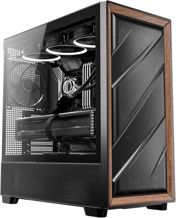 Antec FLUX Wood PC Case Review High-Airflow Design with 5 PWM Fans