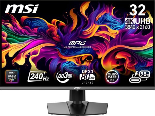 MSI MPG 322URX QD-OLED 32-inch Gaming Monitor Review 240Hz 4K Performance