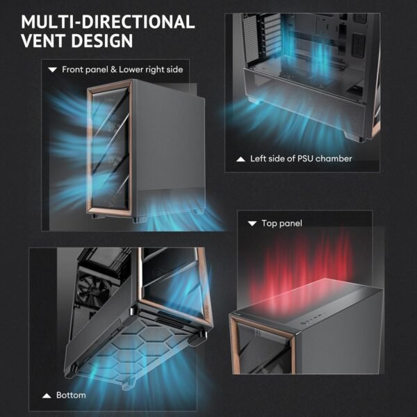Antec FLUX Wood PC Case Review High-Airflow Design with 5 PWM Fans