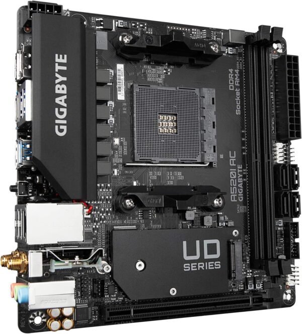 Gigabyte A520I AC motherboard review AMD Ryzen compatibility and Mini-ITX performance explored